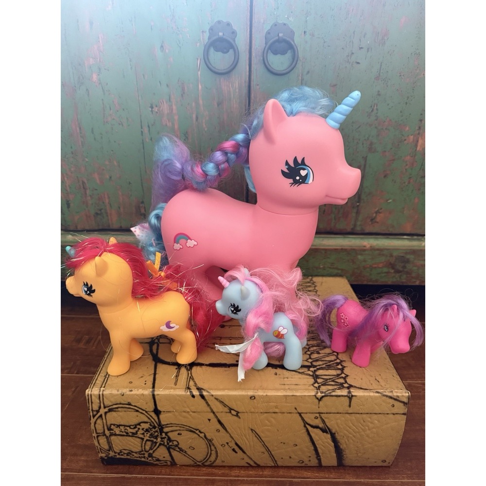 Gi Go Toys My Little pony Fakie Pony Lot Pink Yellow Blue